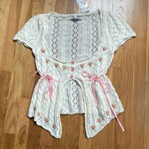 Light Cabled Babydoll Top